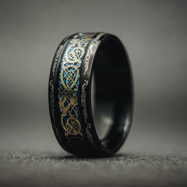 Dragon Ring - Blue/Gold & Black
