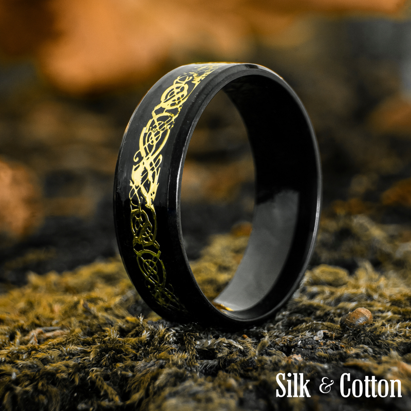 Dragon Ring - Gold & Black