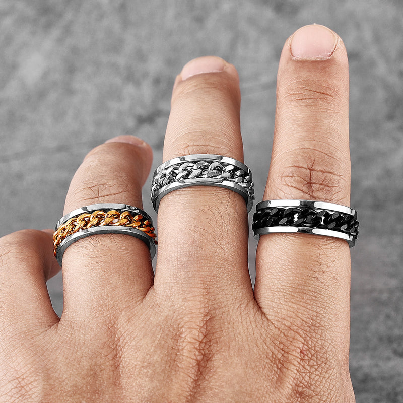 Chain Ring - Silver & Gold