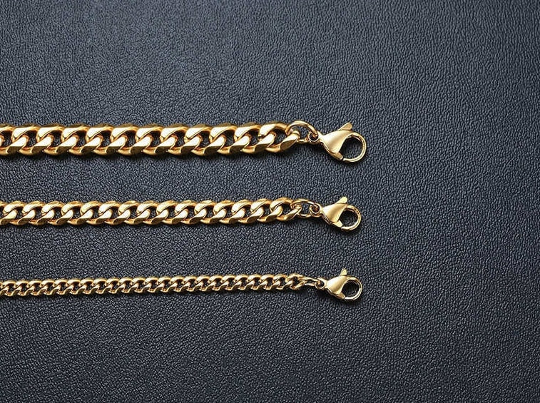 Cuban Necklace Chain - Gold