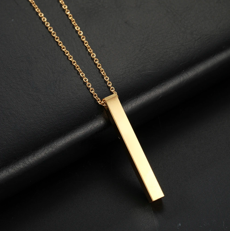 Block Necklace - Gold