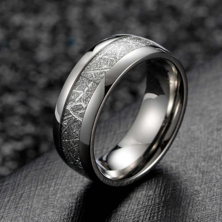 Meteorite Ring - Silver