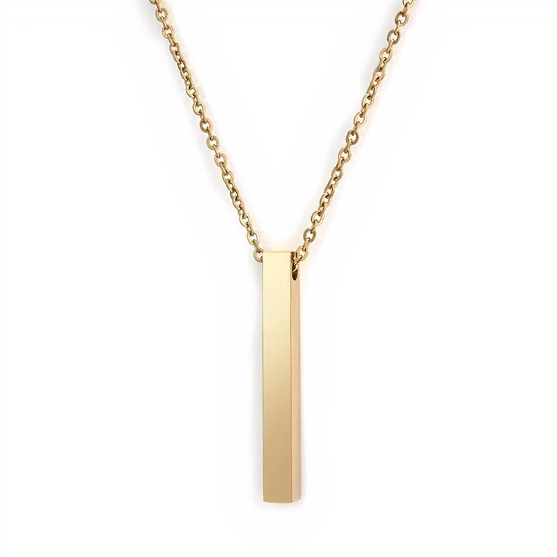 Block Necklace - Gold