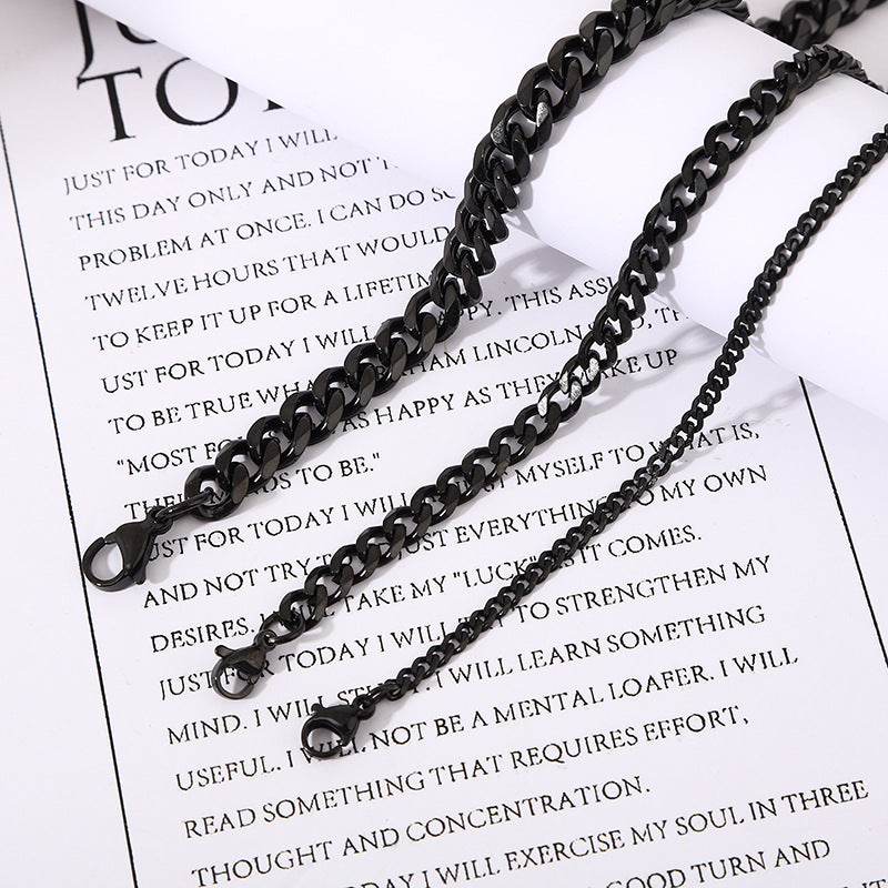 Cuban Necklace Chain - Black