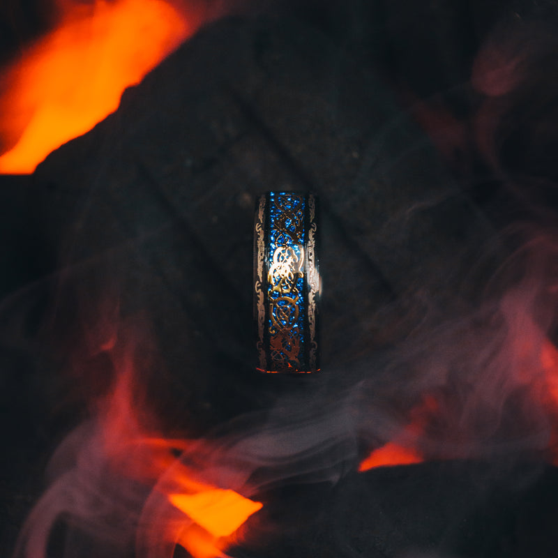 Dragon Ring - Blue/Gold & Black