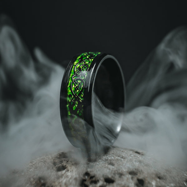 Dragon Ring - Green & Black