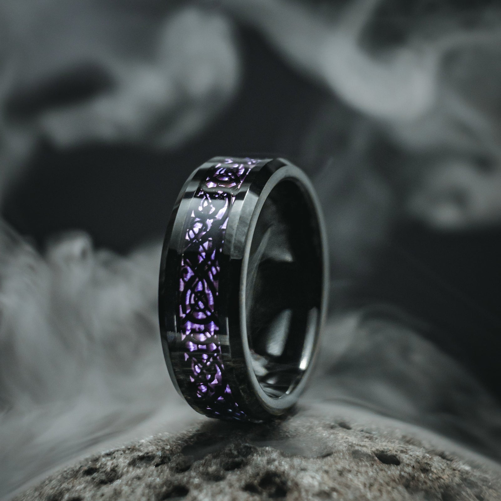 Dragon Ring - Purple & Black – Silk & Cotton