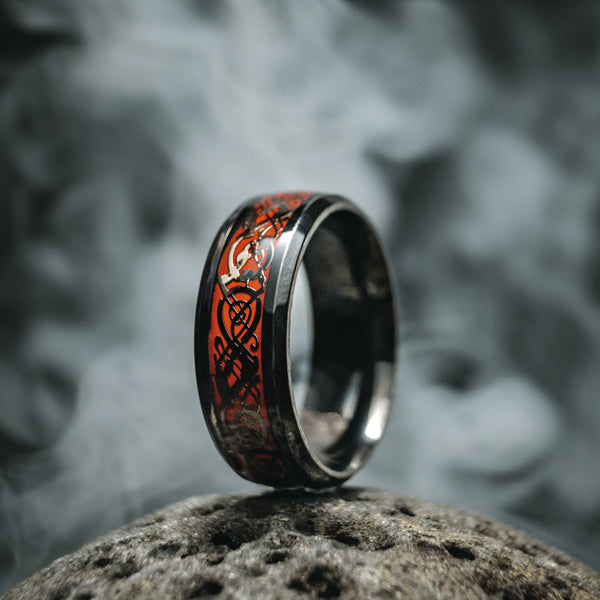 Dragon Ring - Red & Black