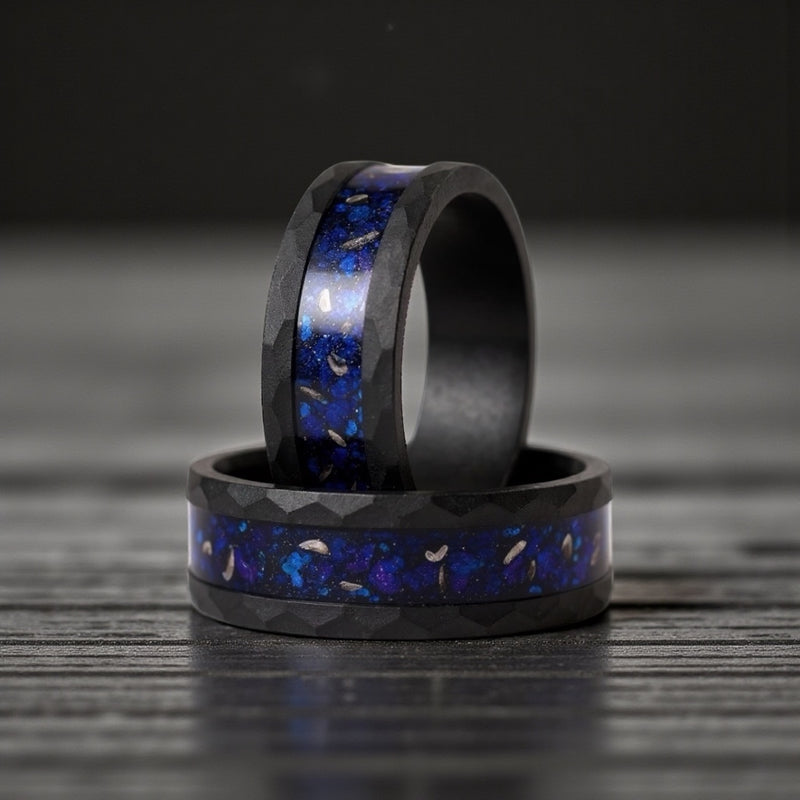 Black Tungsten Galaxy Ring
