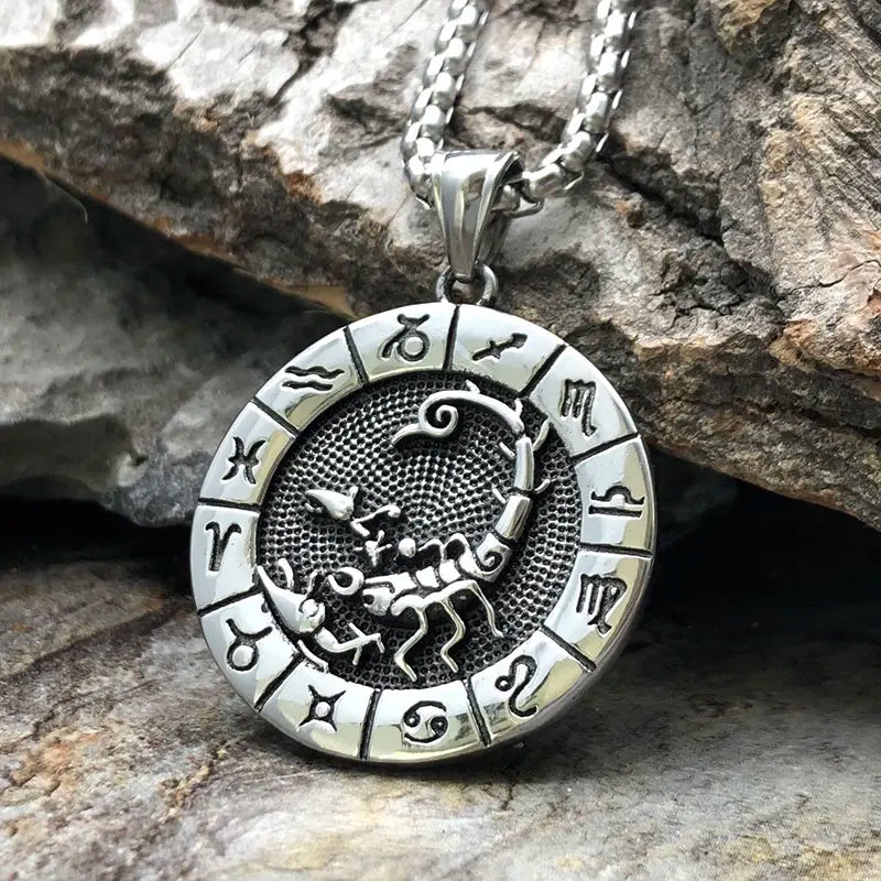 Zodiac Metal Amulet Necklace