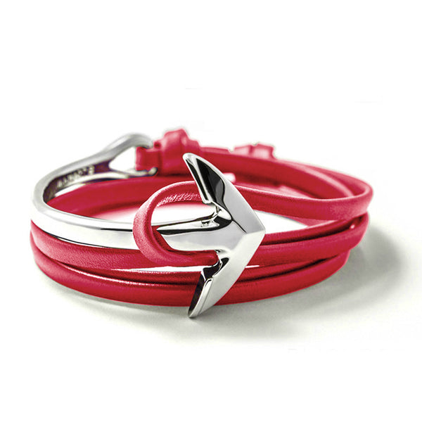 Anchor Bracelet - Dark Red