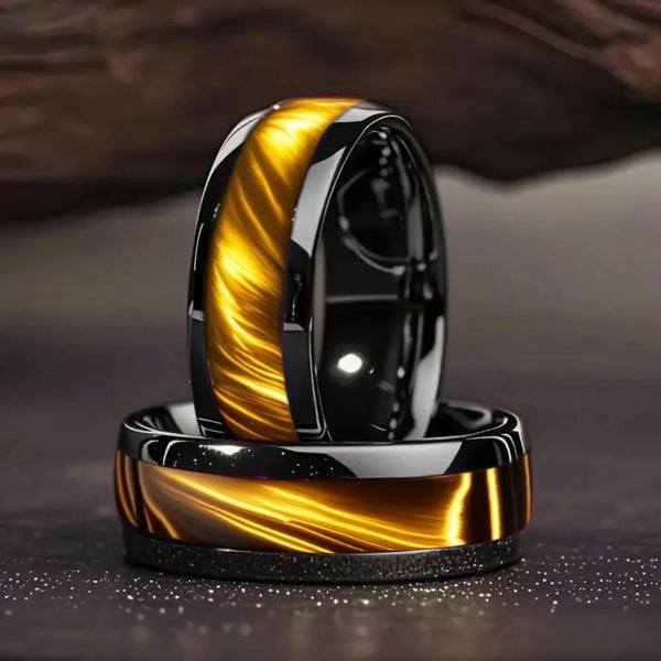 Nebula Ring - Black & Gold