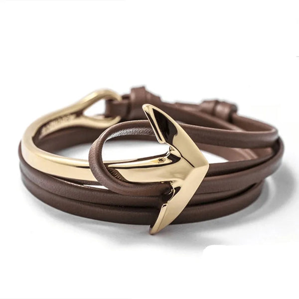 Anchor Bracelet - Brown