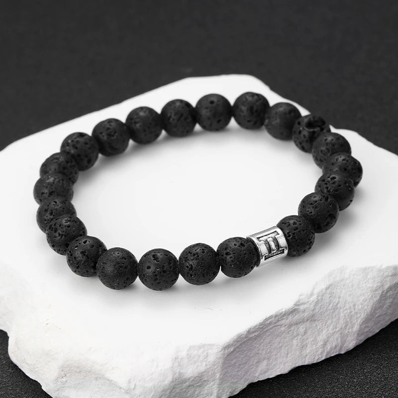 Volcanic Stone Zodiac Bracelet