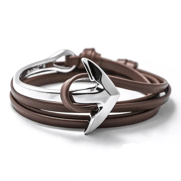 Anchor Bracelet - Brown