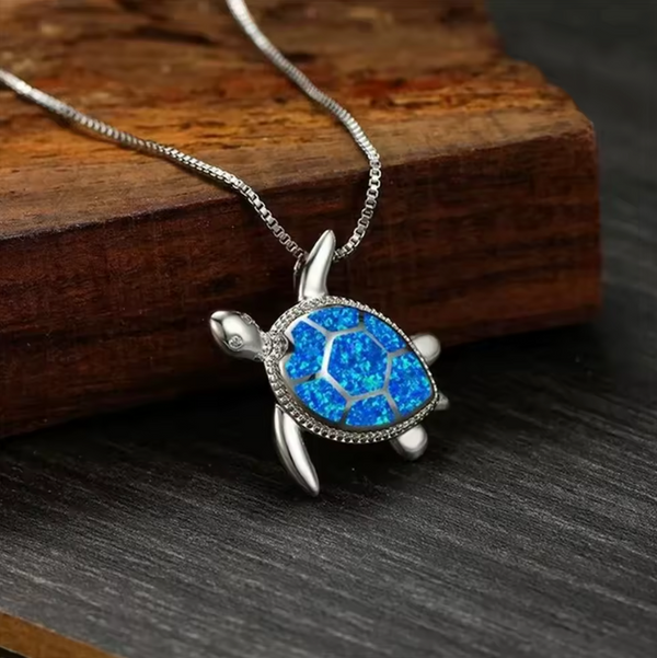 Ocean Opal Necklace - Turtle