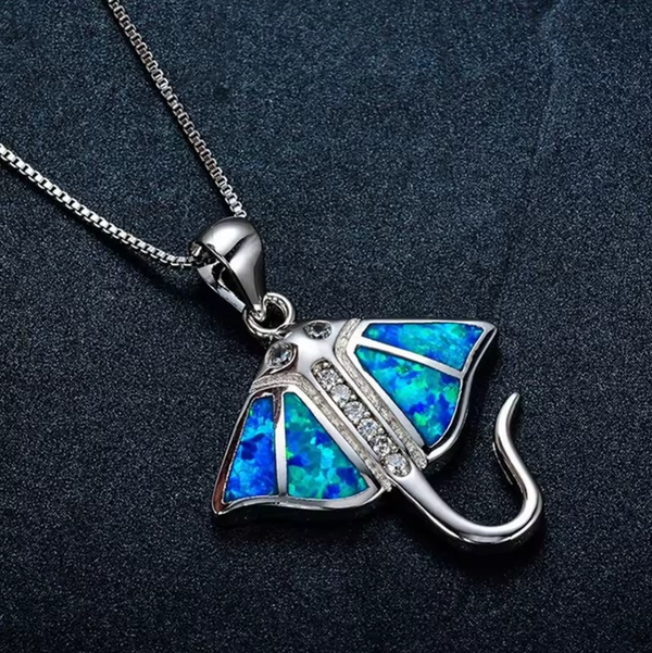 Ocean Opal Necklace - Manta Ray