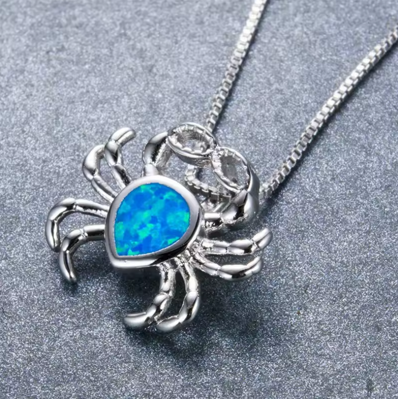 Ocean Opal Necklace - Crab