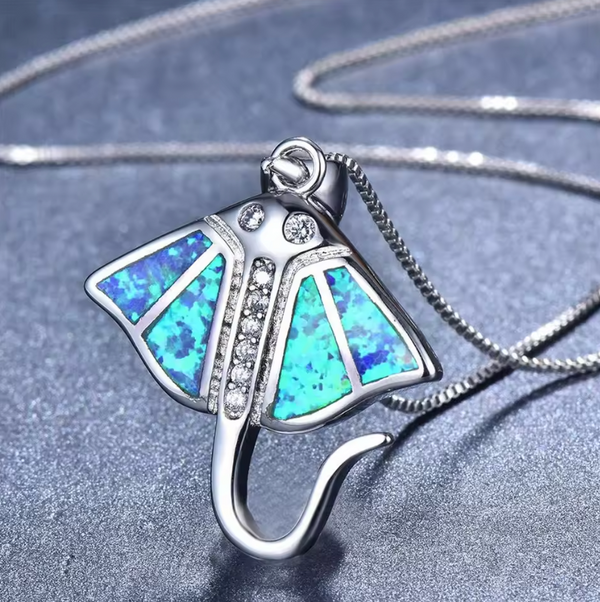 Ocean Opal Necklace - Manta Ray