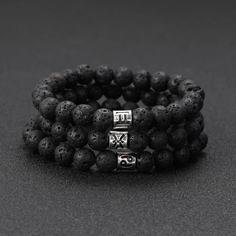 Volcanic Stone Zodiac Bracelet