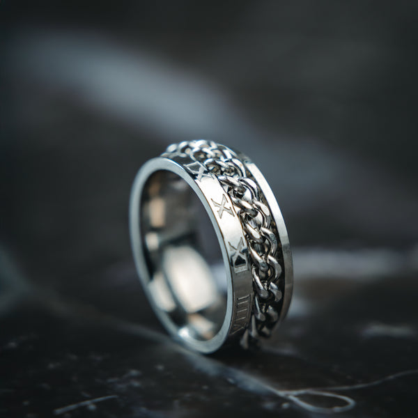 Chain Ring - Roman Silver