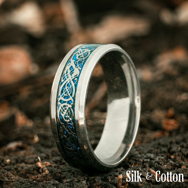 Dragon Ring - Blue & Silver