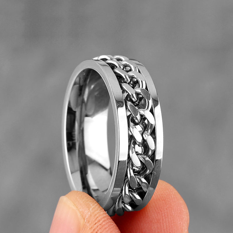 Chain Ring - Plain Silver