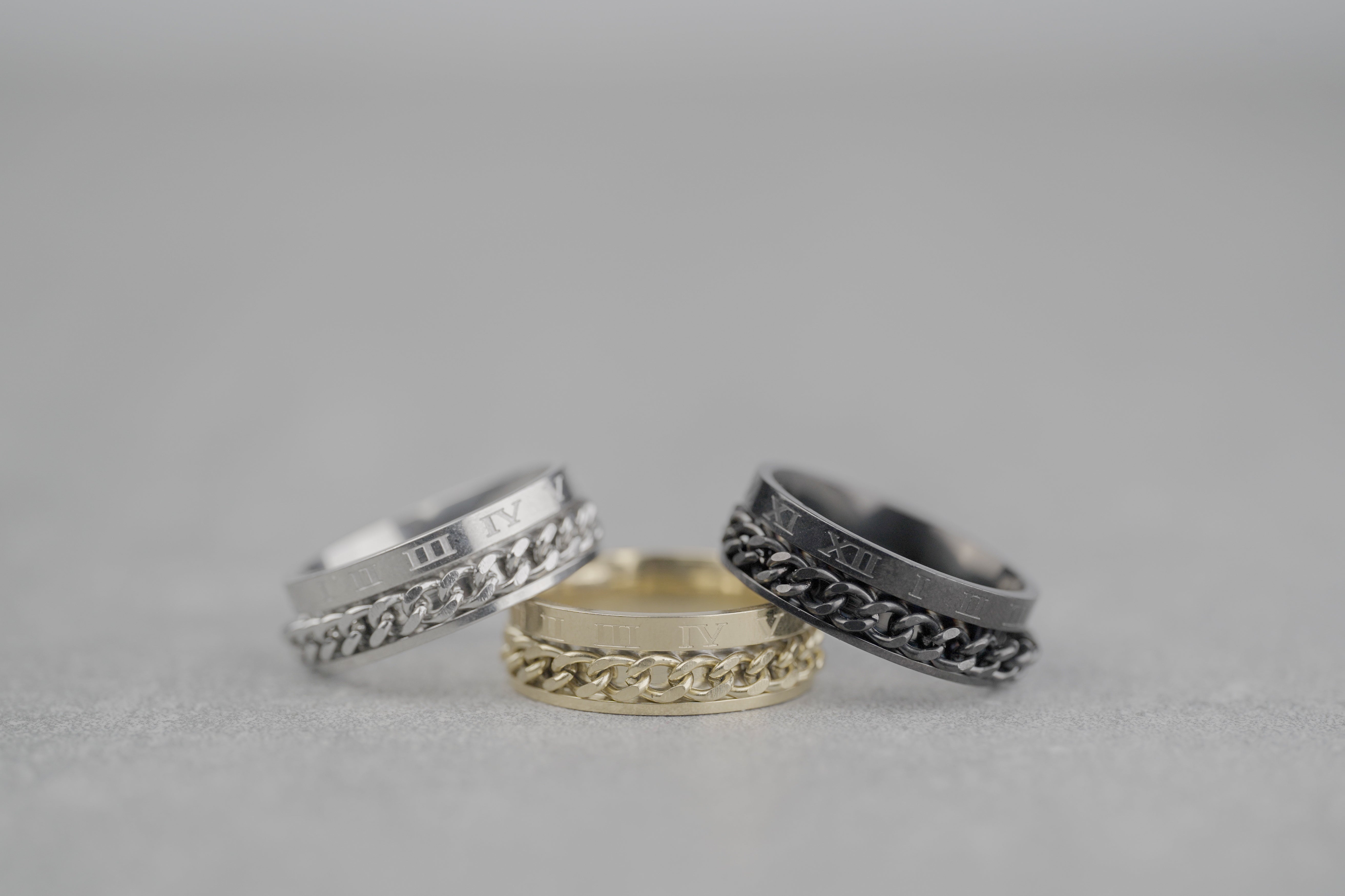 Chain Ring - Roman Black – Silk & Cotton