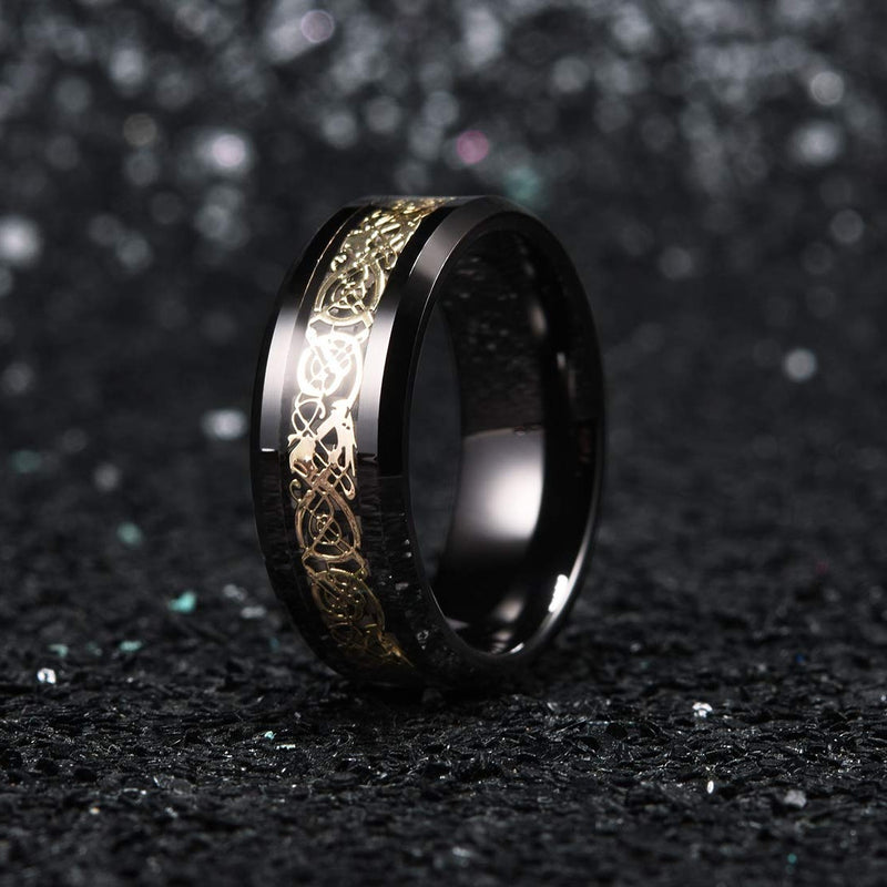 Dragon Ring - Gold & Black