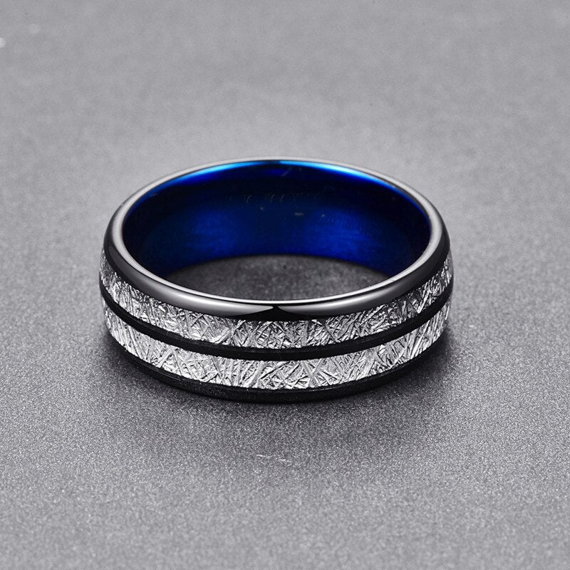 Meteorite Ring - Black & Blue