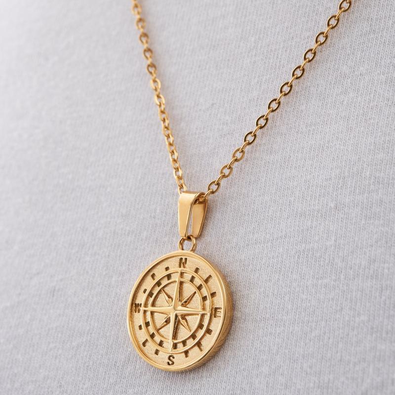 Compass Necklace - Gold