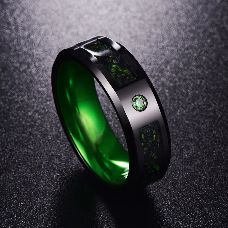 Crystal Dragon Ring - Green