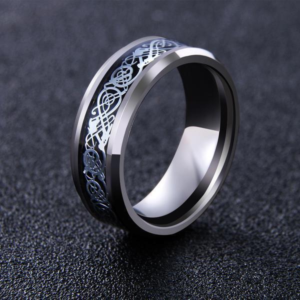 Dragon Ring - Silver - Silk & Cotton