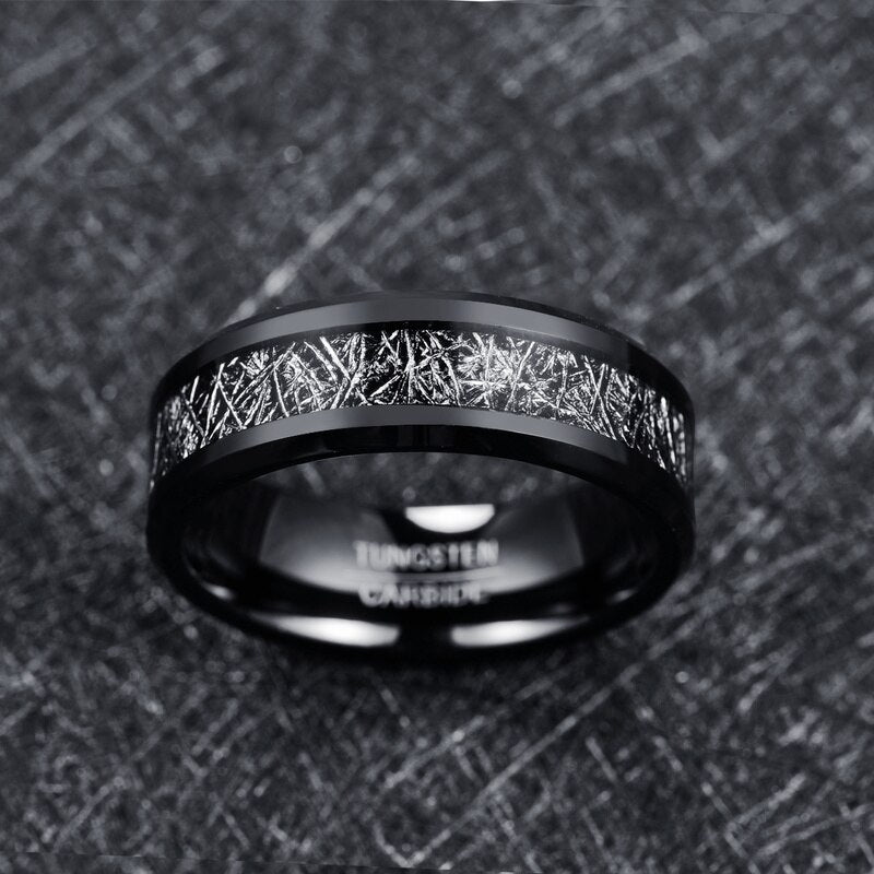 Black Meteorite Ring