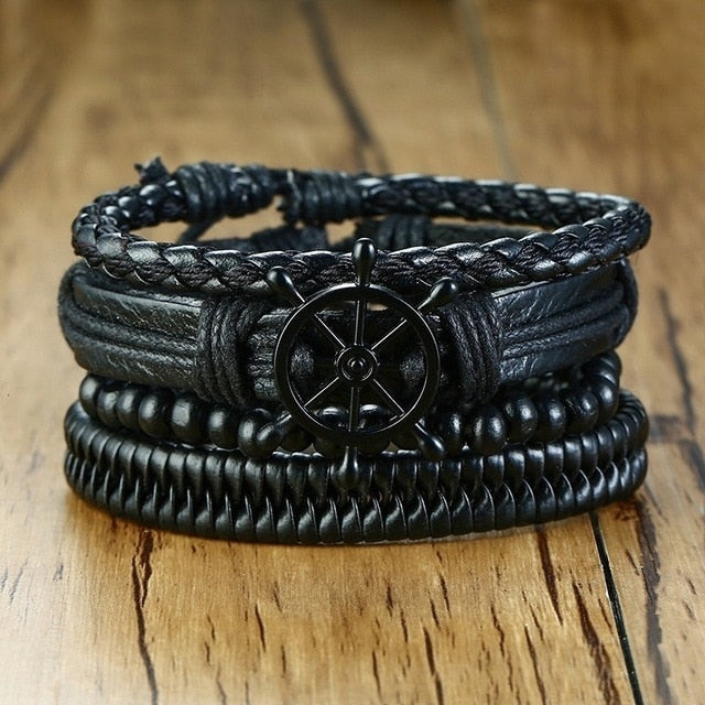 Vintage Bracelet - Anchor (Black)