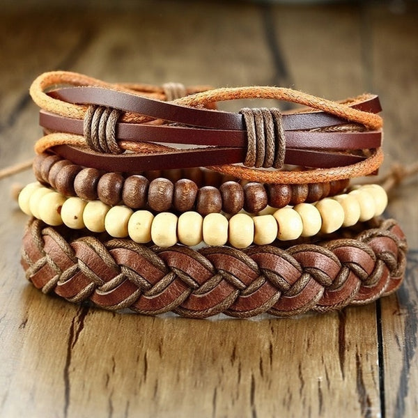 Vintage Bracelet - Braided Brown
