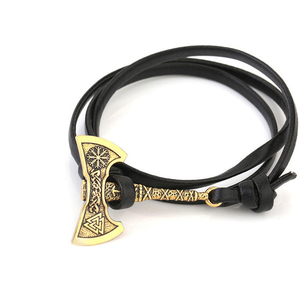 Viking Bracelet - Valknut (Gold)