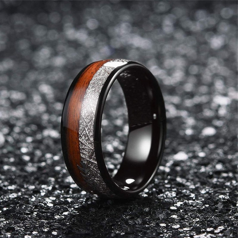 Meteorite Ring - Brown & Black