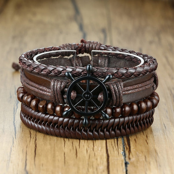 Vintage Bracelet - Anchor (Brown)