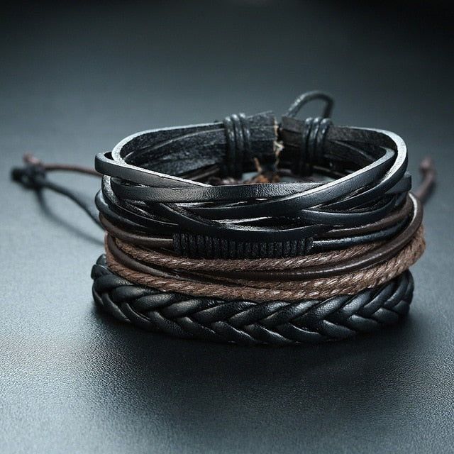Vintage Bracelet - Black Braided