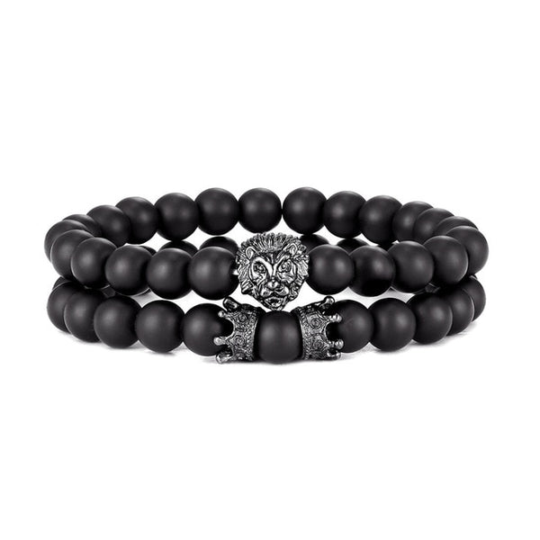 Lion Bracelet - Black & Grey