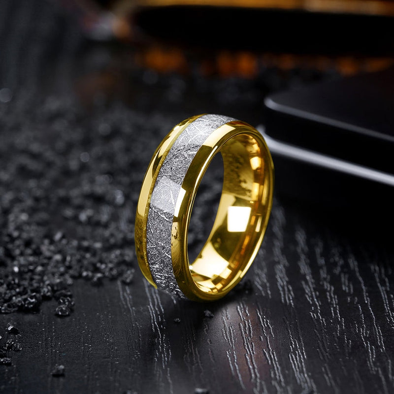 Tungsten Meteorite Ring For Man - Jewelry by Johan