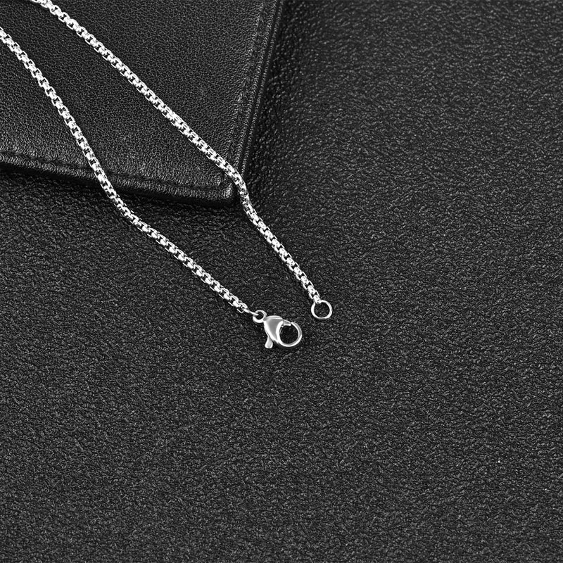 Block Necklace - Silver