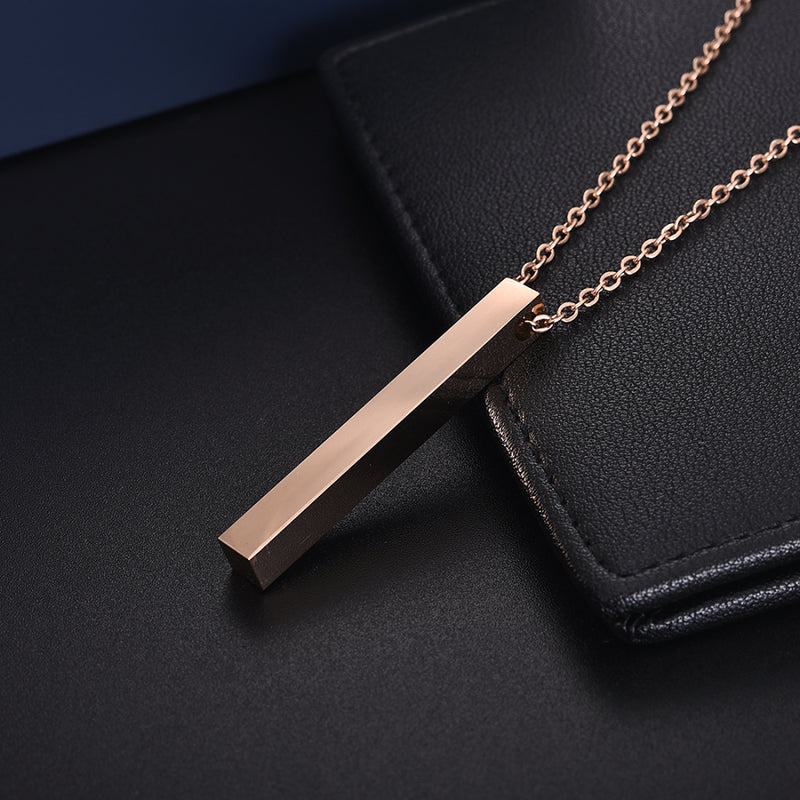 Block Necklace - Rose Gold