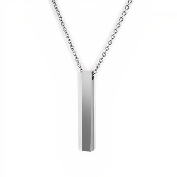 Block Necklace - Silver