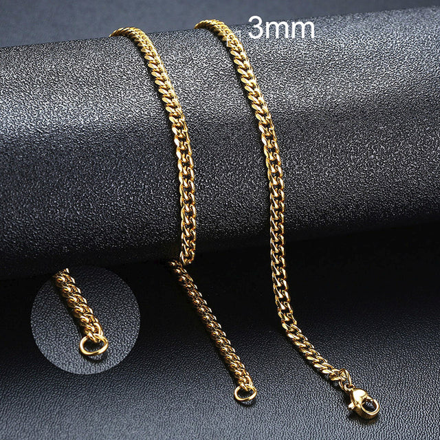 Cuban Necklace Chain - Gold