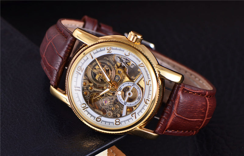 Steampunk Skeleton Mechanical Watch - Silk & Cotton