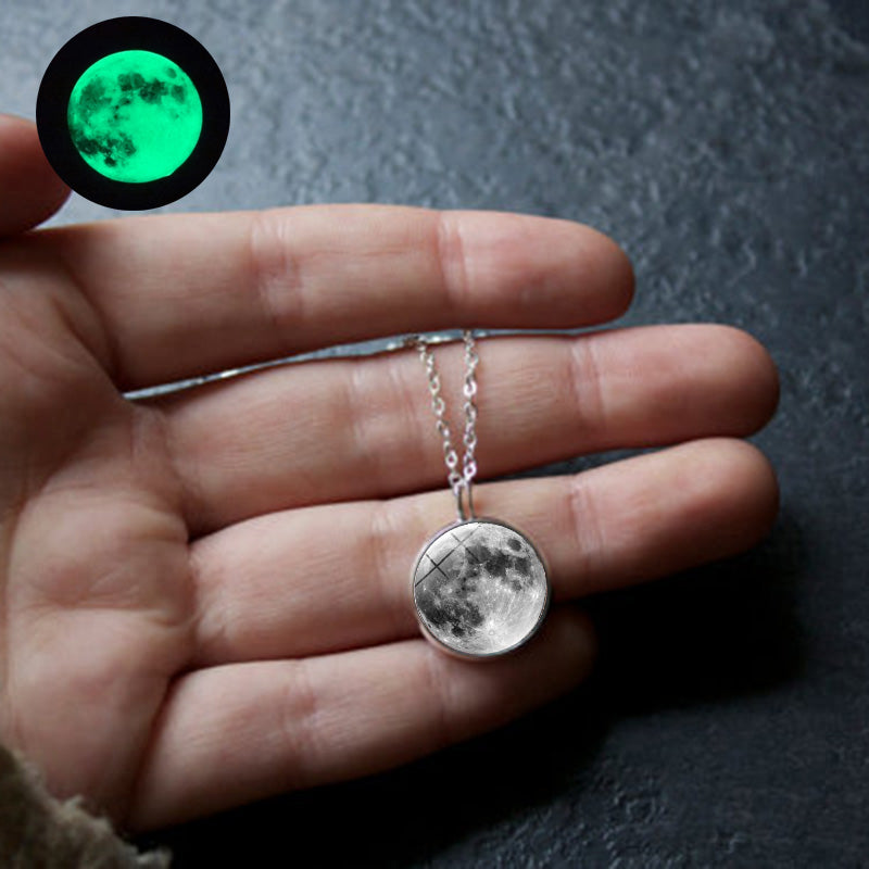 Glow In The Dark Moon Necklace (FREE) - Silk & Cotton